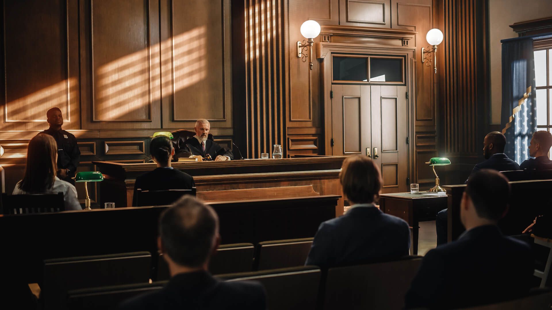 courtroom during litigation